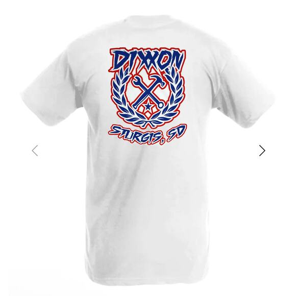 Dixxon STURGIS USA SKETCHY CREST T-SHIRT WHITE - MENS Large NWT - Picture 1 of 3